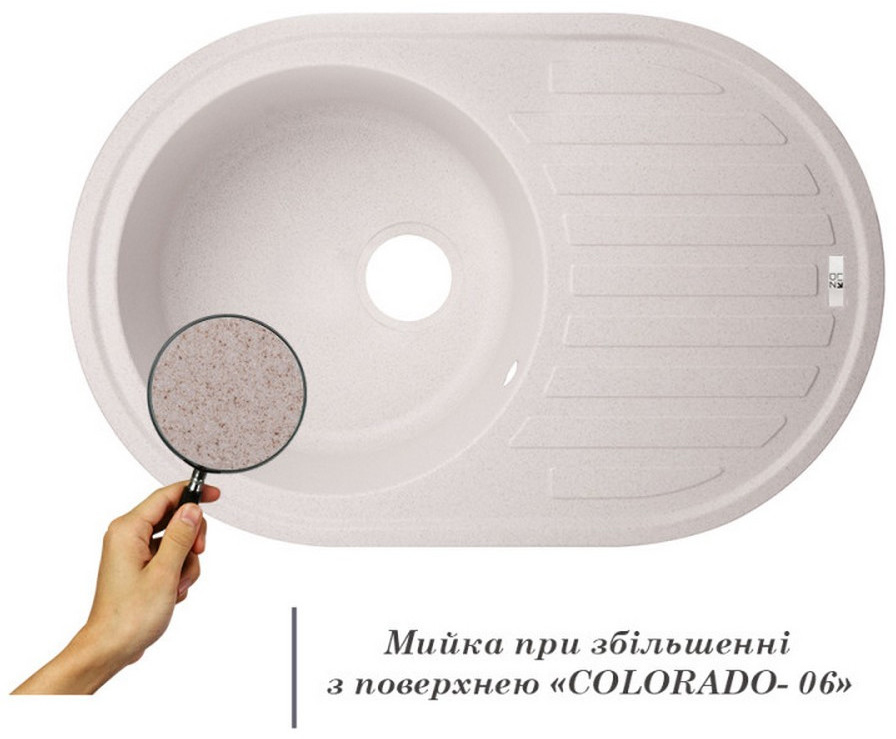 Кухонна мийка Lidz 780x500/200 COL-06 (LIDZCOL06780500200) ціна 4633 грн - фотографія 2