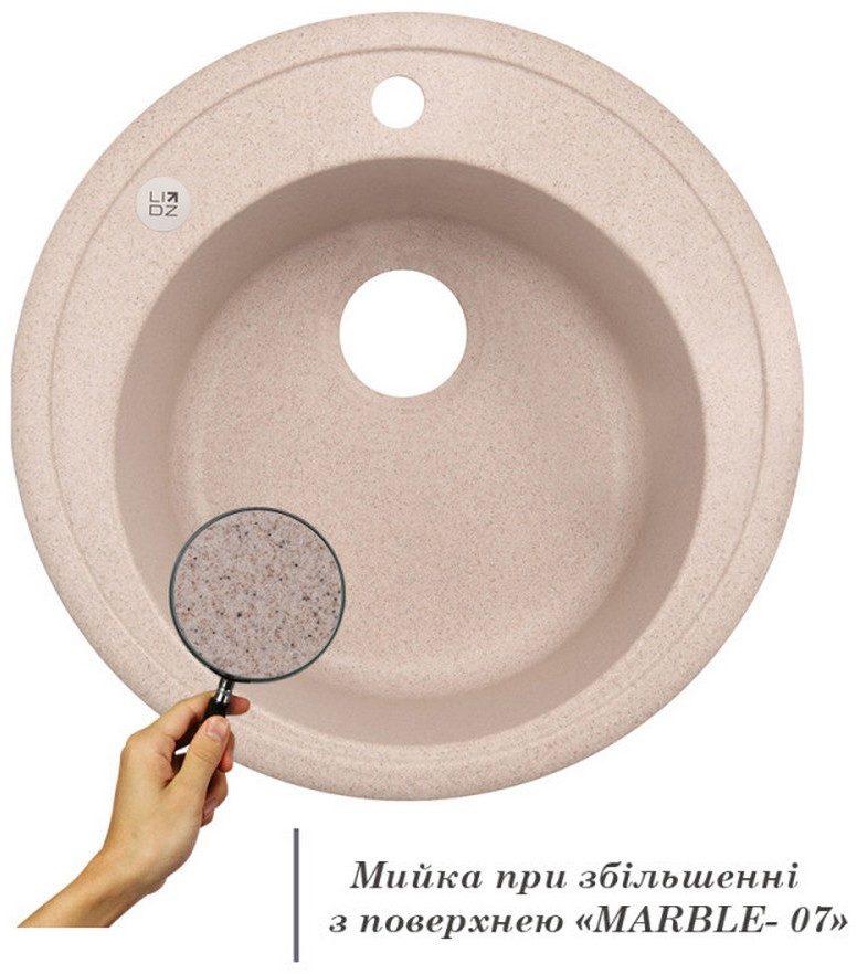 Кухонна мийка Lidz D510/200 MAR-07 (LIDZMAR07D510200) ціна 3050 грн - фотографія 2