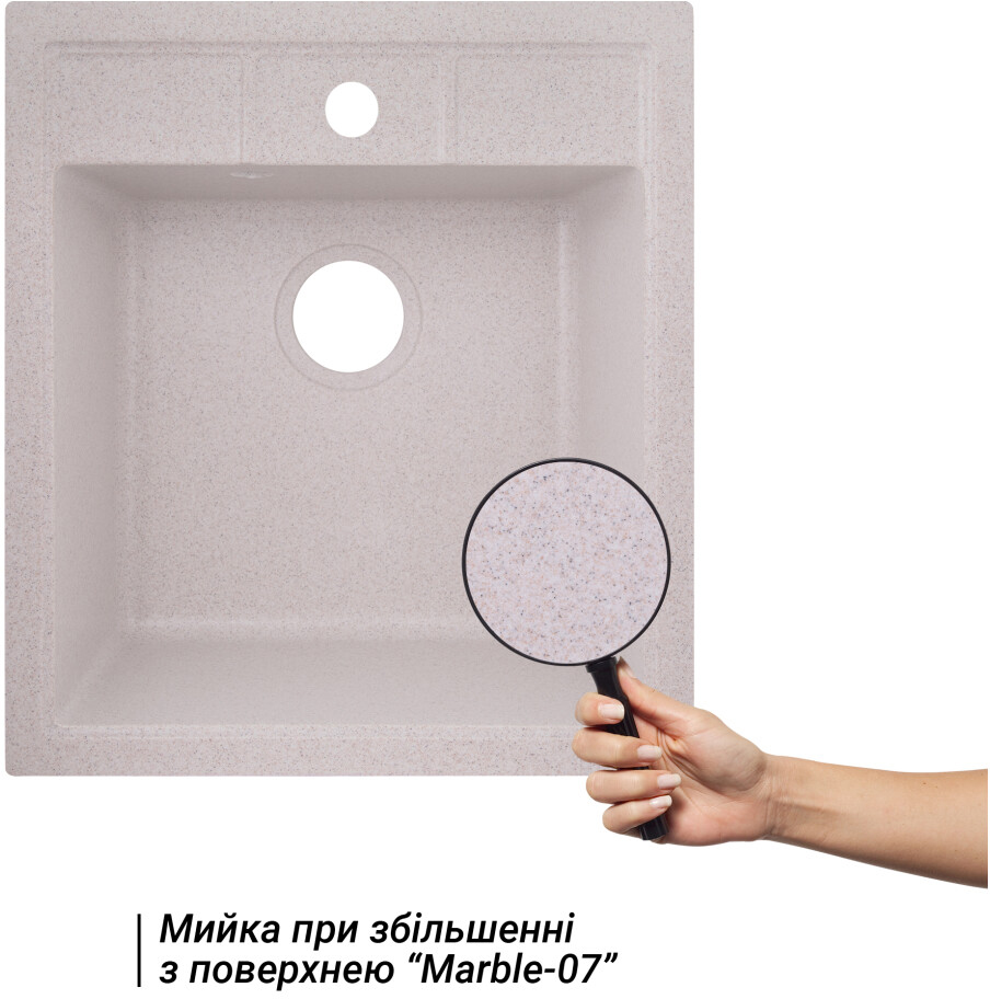 Кухонна мийка Lidz 460х515/200 MAR-07 (LIDZMAR07460515200) ціна 4518 грн - фотографія 2