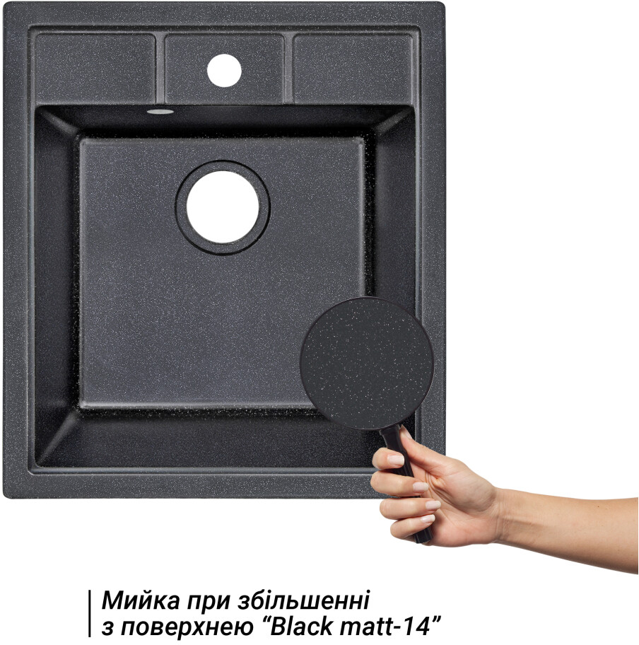 Кухонна мийка Lidz 460х515/200 BLM-14 (LIDZBLM14460515200) ціна 4518 грн - фотографія 2