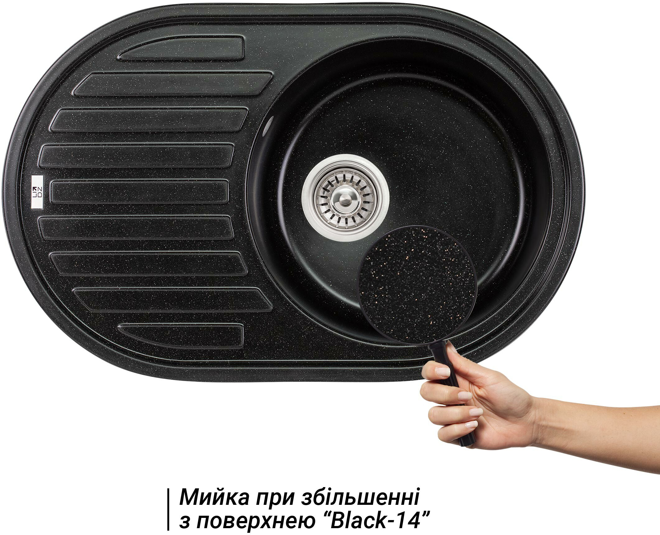 Кухонная мойка Lidz 780x500/200 BLM-14 (LIDZBLM14780500200) цена 4633 грн - фотография 2