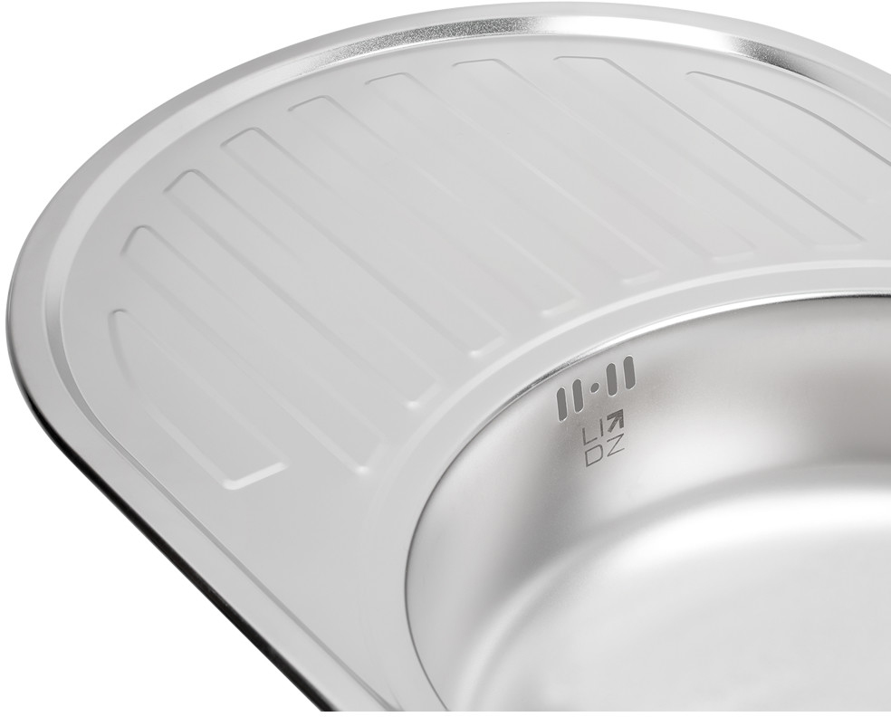 Кухонна мийка Lidz 7750 0,6 мм Satin (LIDZ775006SAT) відгуки - зображення 5