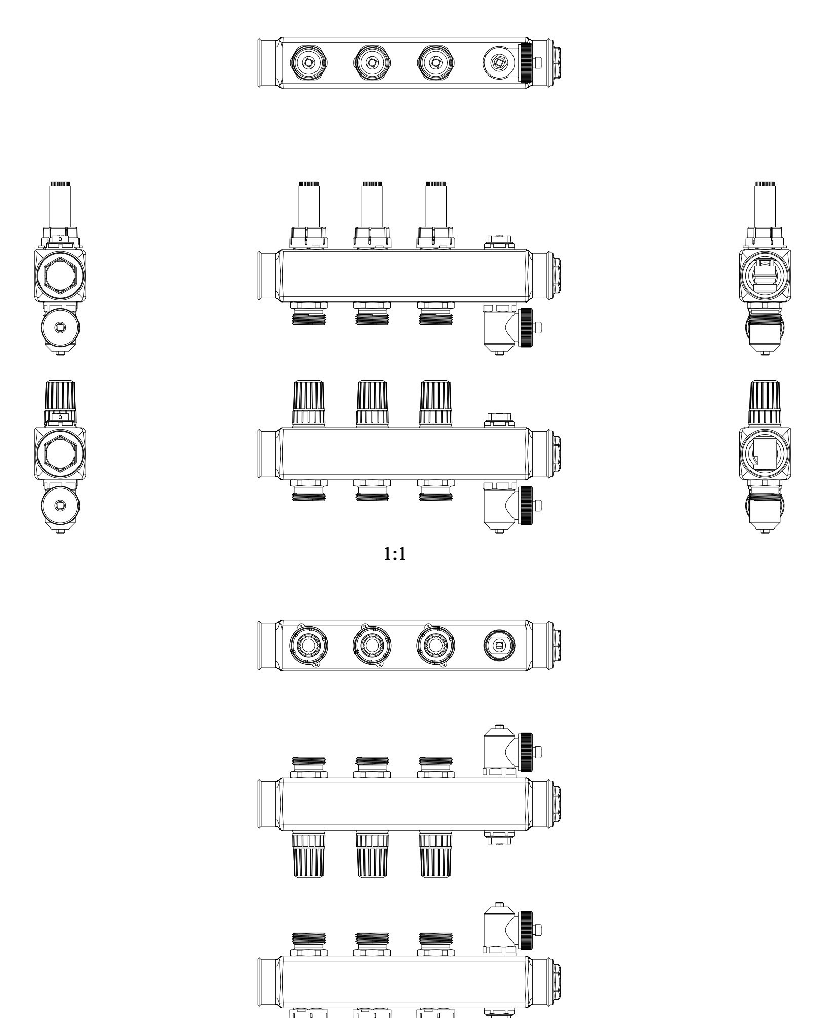 в продажу Розподільний колектор Danfoss SSM-F, 3+3 контури (088U0753) - фото 3