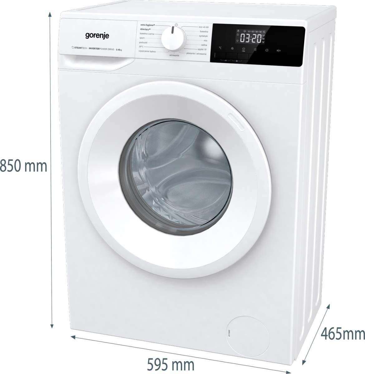 Gorenje WNHPI60SCS Габаритные размеры