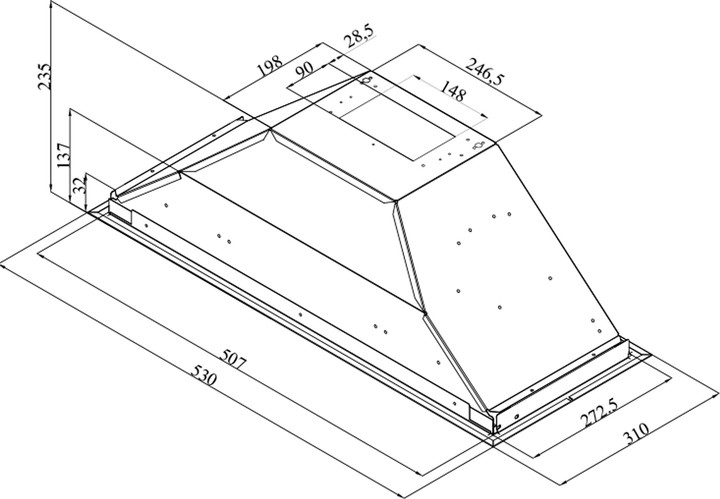 Beko HNU51311SH Габаритные размеры