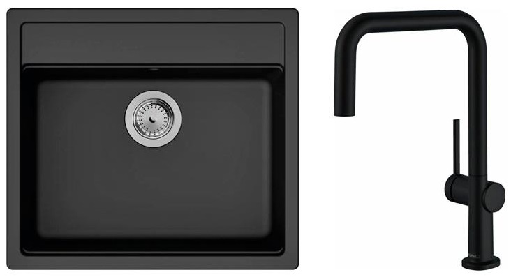 Кухонный комплект Hansgrohe S520-F510 + Talis M54 Black цена 28486.00 грн - фотография 2