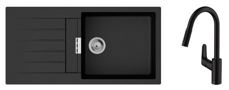 Кухонний комплект Hansgrohe S520-F480 + Focus M41 Black