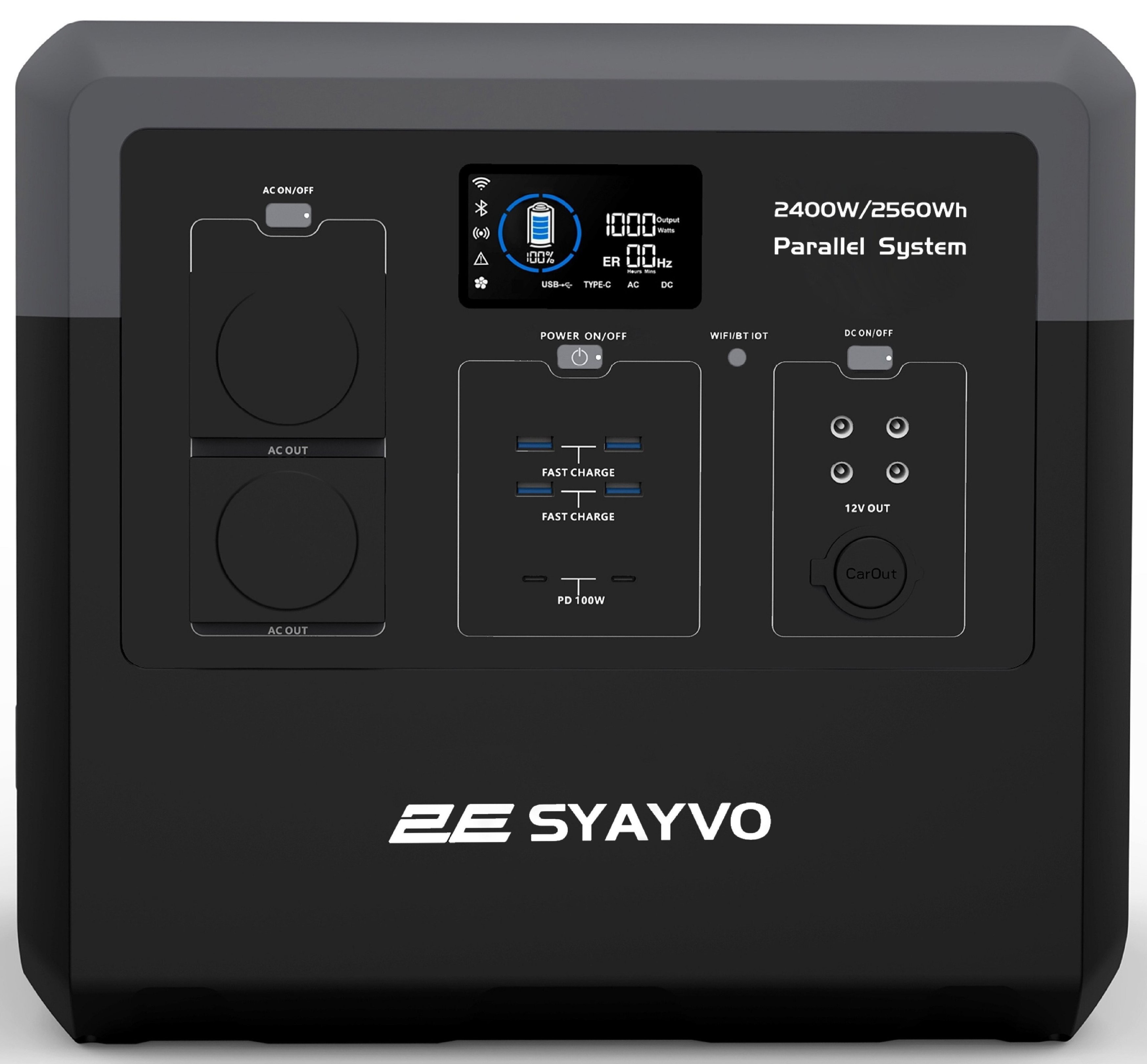 Портативная зарядная станция 2E Syayvo 2400W/2560Wh, WiFi/BT (2E-PPS24256) цена 64998.00 грн - фотография 2