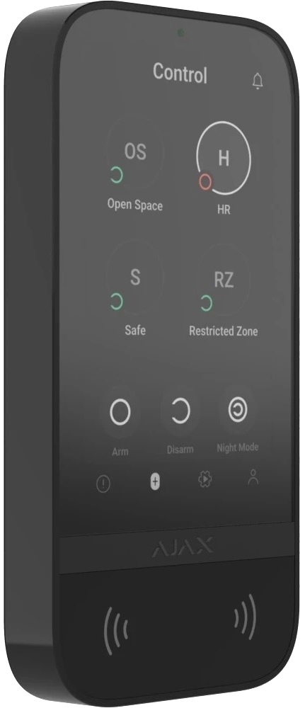 в продажу Клавіатура з сенсорним дисплеєм Ajax KeyPad TouchScreen Black, jeweller, бездротовий - фото 3