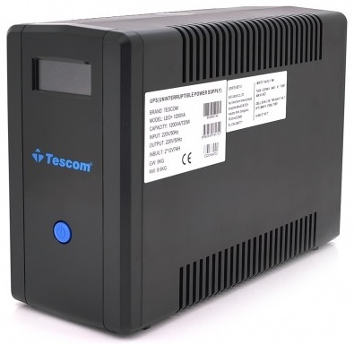 Источник бесперебойного питания Tescom Leo+ 1200VA, LCD, AVR, 4xSchuko, 2x12V7Ah, RS232, USB, RJ45, пластик (TCM1200/29693)