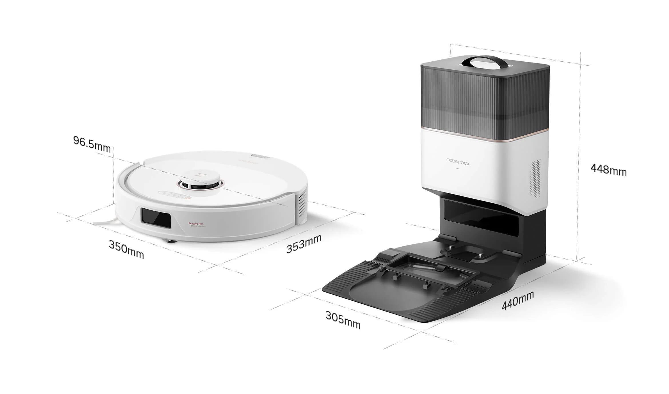 RoboRock Vacuum Cleaner Q8 Max White (Q8M02-00) Габаритні розміри