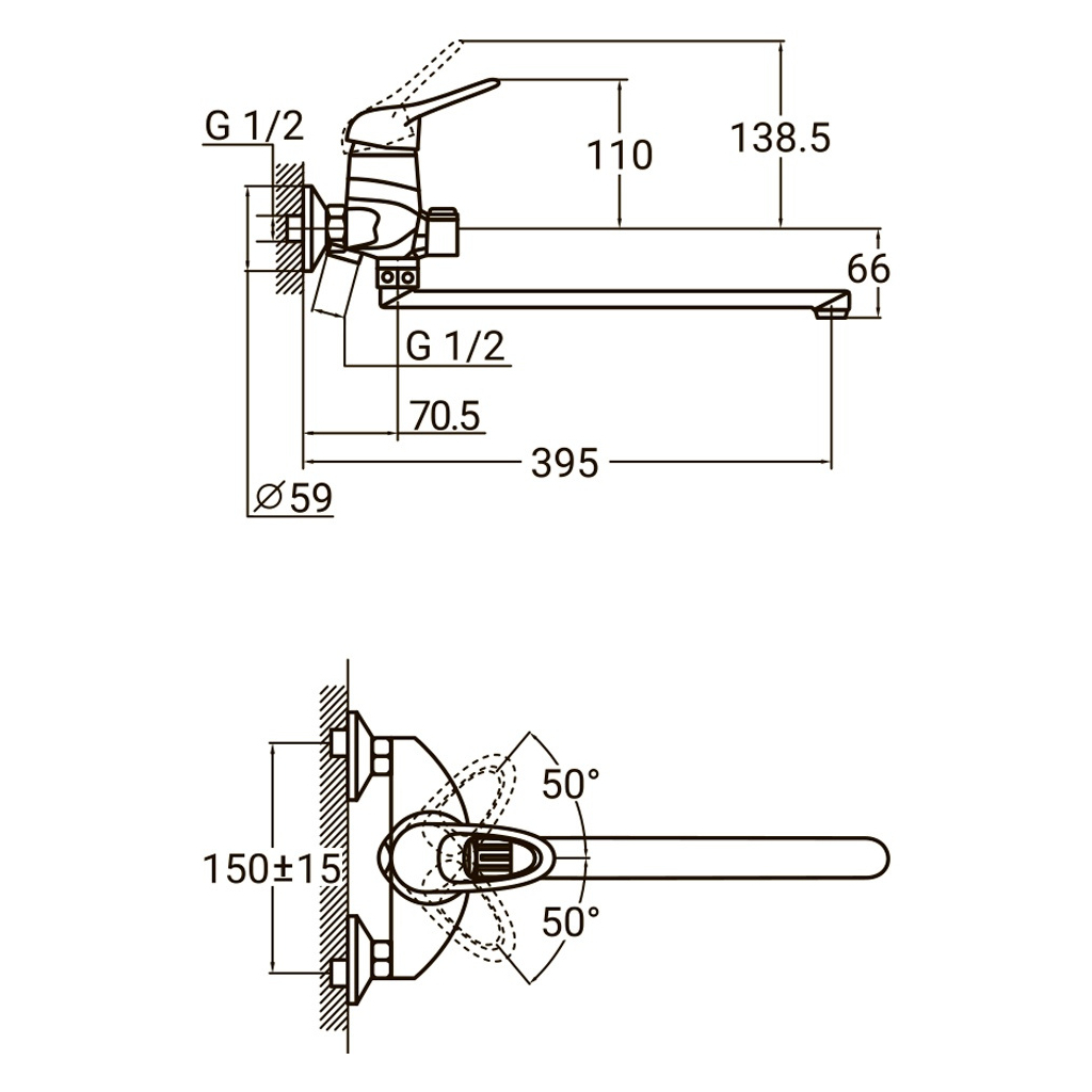 Aquatica NK-2C232C Габаритные размеры