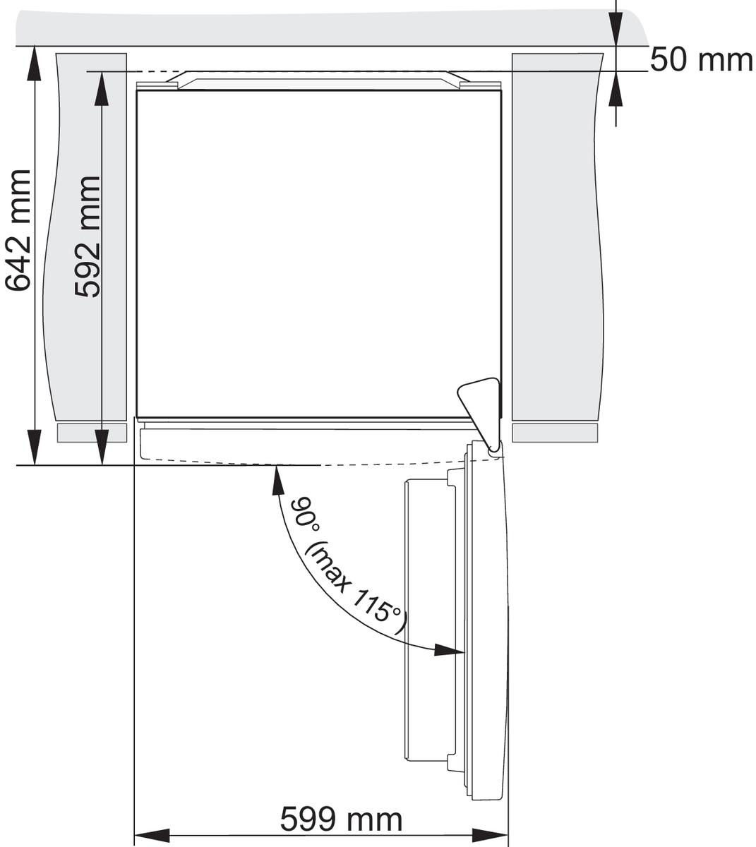 Gorenje NRK6191PW4 Габаритные размеры