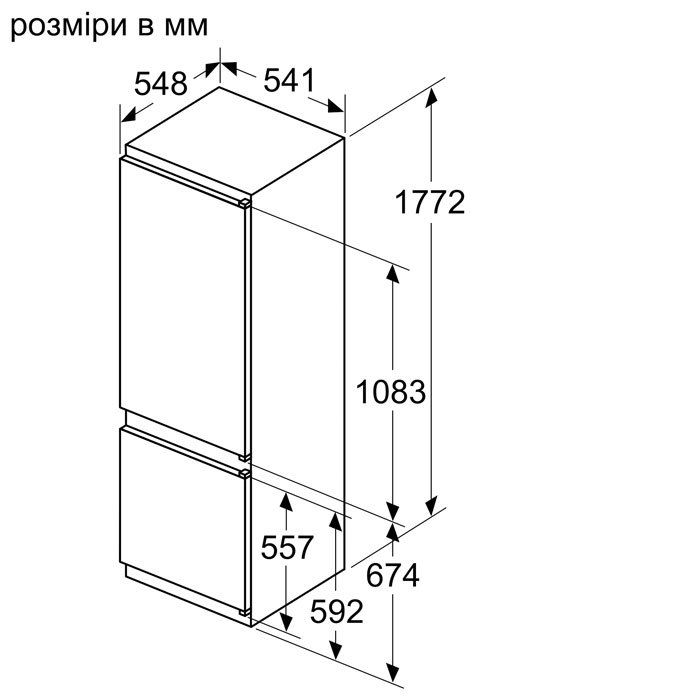 Siemens KI87VNS306 Габаритные размеры