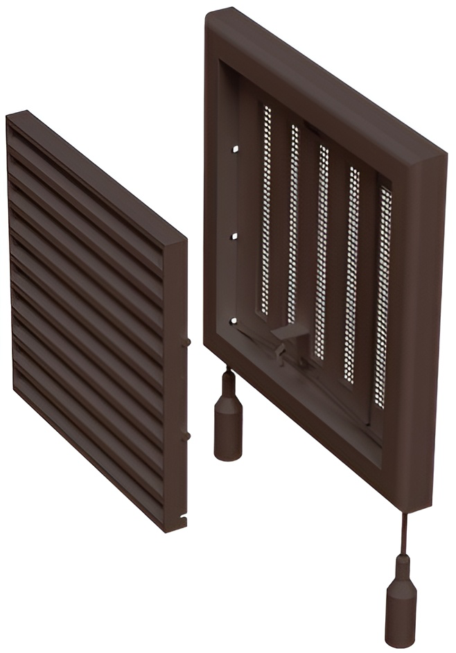 Решітка вентиляційна Вентс МВ 120 Рс коричнева в інтернет-магазині, головне фото