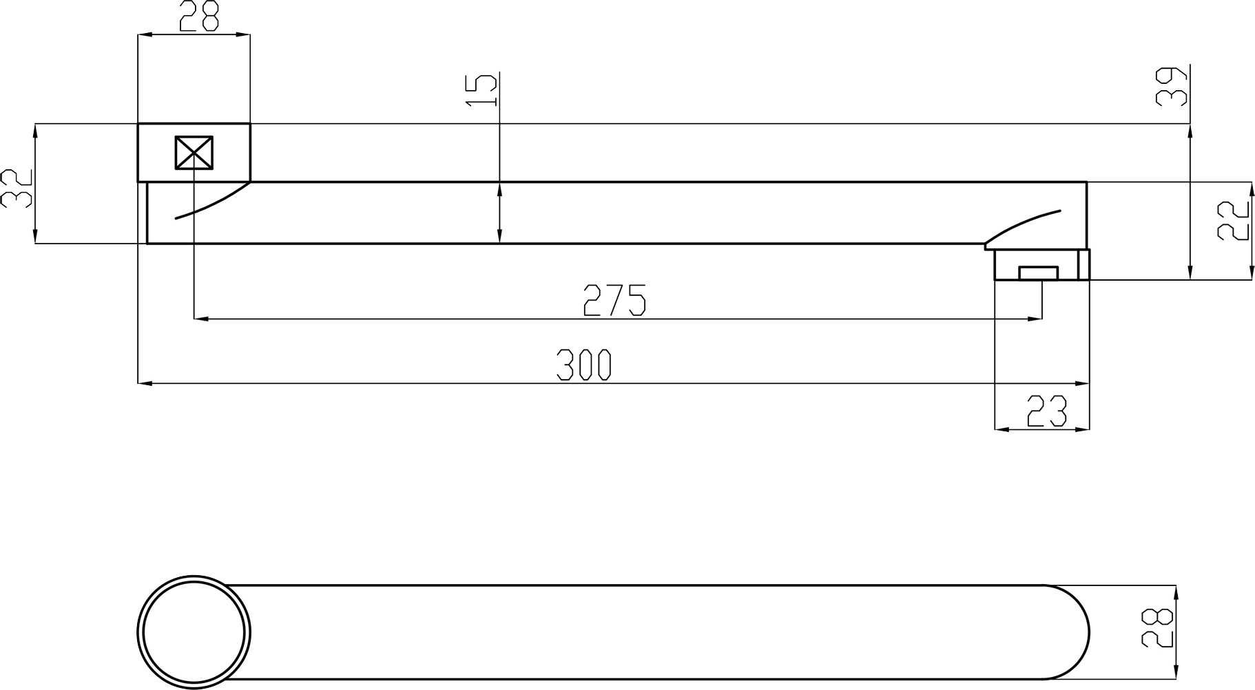 Lidz Niagara 300 Chrome LDNIA300CRM35109 Габаритні розміри