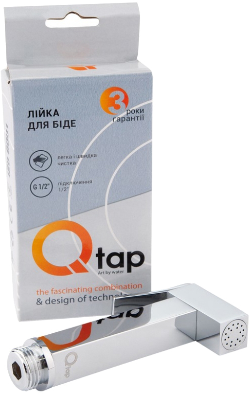 Лейка для гигиенического душа Q-Tap Rucni QTCRMB120 Chrome (Bidet) цена 727 грн - фотография 2