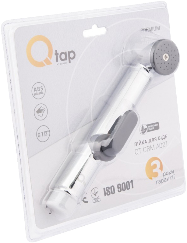 Лейка для гигиенического душа Q-Tap Rucni QTCRMA021 Chrome/Black цена 364 грн - фотография 2