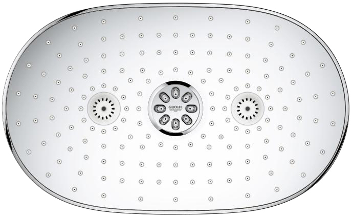 Верхний душ с душевым кронштейном 450 мм, 2 режима струи Grohe Rainshower 360 Duo 26254000 цена 29070 грн - фотография 2