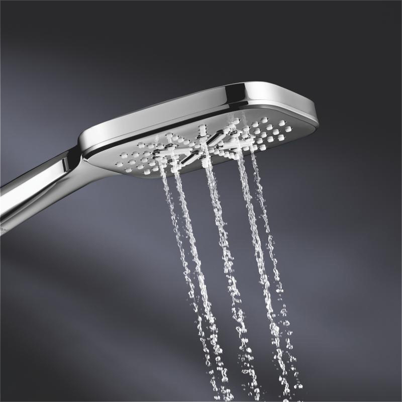 Душевой набор, 3 режима струи Grohe Rainshower Smartactive Cube 130 26589000 обзор - фото 11