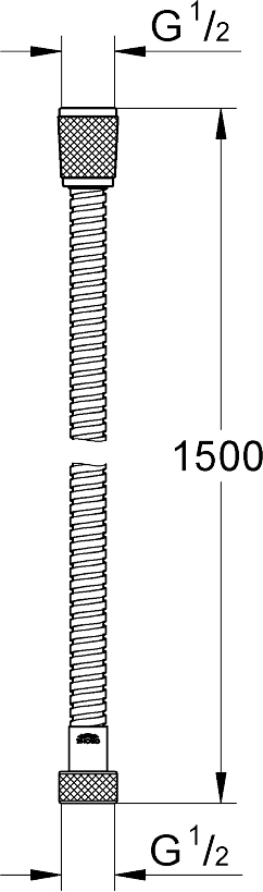 Grohe Relexaflex Metal 28105001 Габаритные размеры