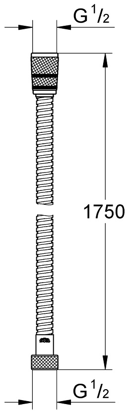 Grohe VitalioFlex Metal Long-Life TwistStop (22100000) Габаритные размеры