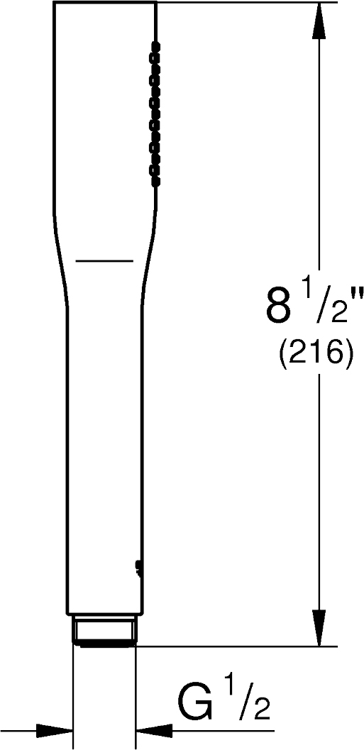 Grohe Euphoria Cosmopolitan Stick 22126KF0 Габаритні розміри