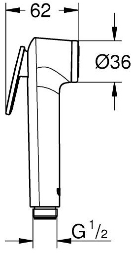 Grohe Vitalio Trigger Spray 30 (26351000) Габаритні розміри