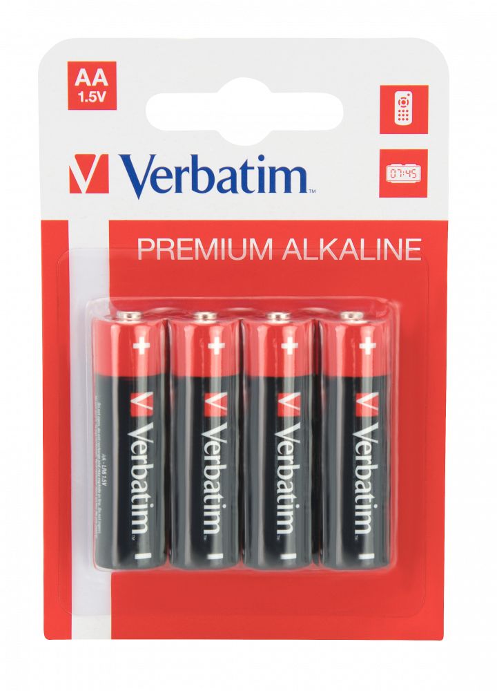 Батарейки Verbatim Alkaline AA/LR06 BL 4шт (49921)