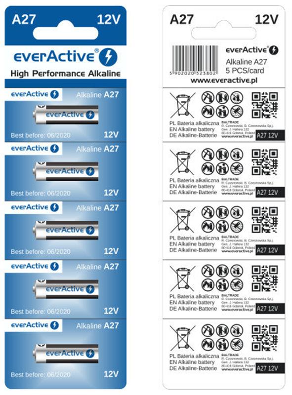 Батарейка everActive A27 BL 5шт в интернет-магазине, главное фото