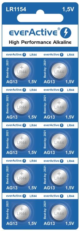 Характеристики батарейка everActive LR44 BL 10шт
