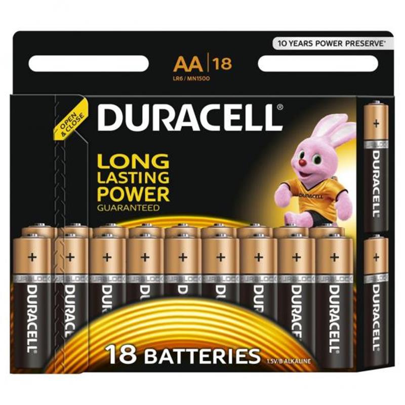Батарейка Duracell Plus AA/LR06 BL 18шт (81545414)