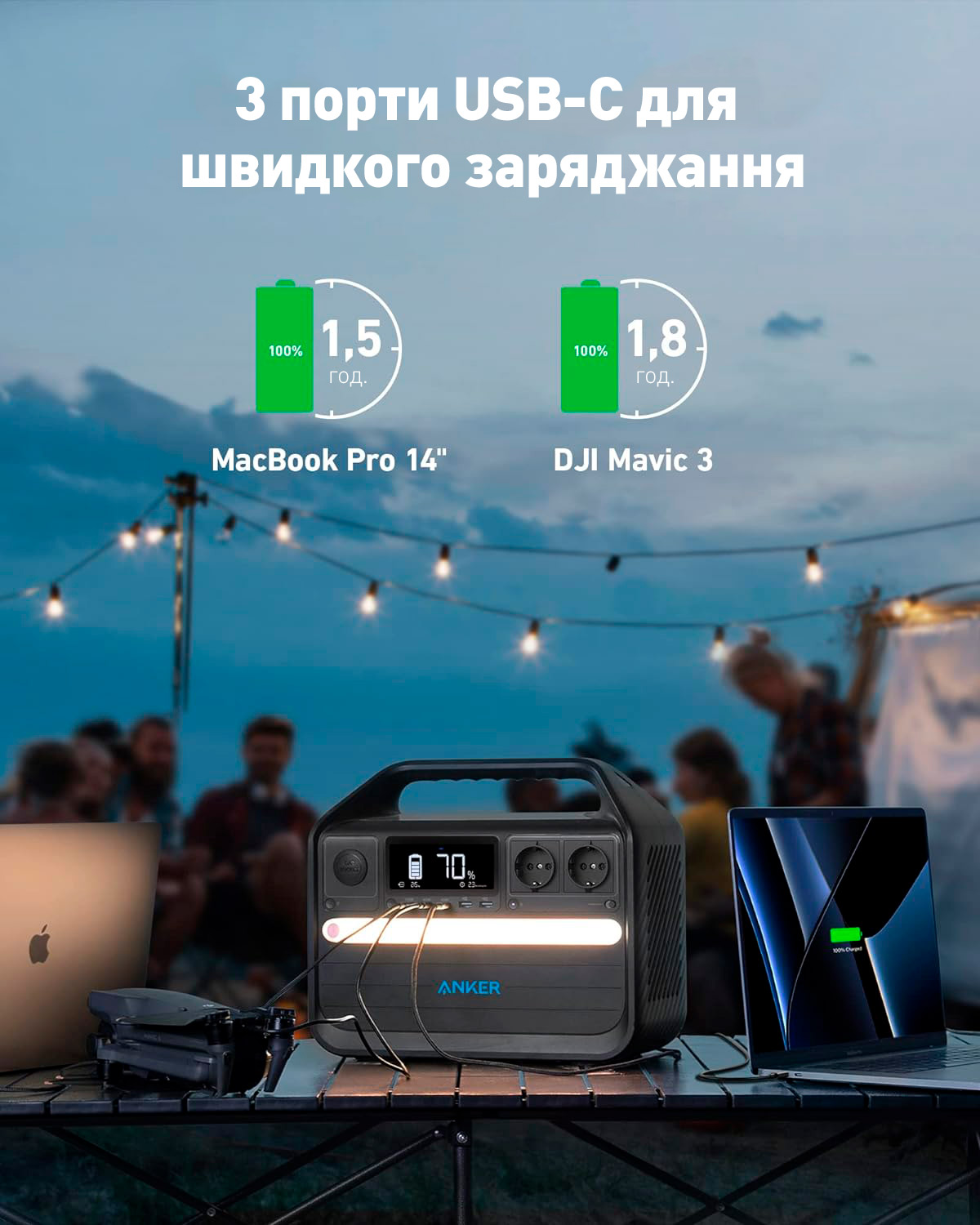 Портативна зарядна станція Anker 555 PowerHouse відгуки - зображення 5