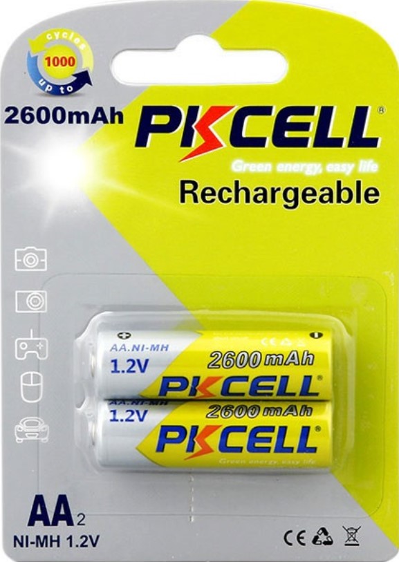 Аккумулятор PkCell AA 2600mAh, 1.2V Ni-MH, 2pcs/card в интернет-магазине, главное фото