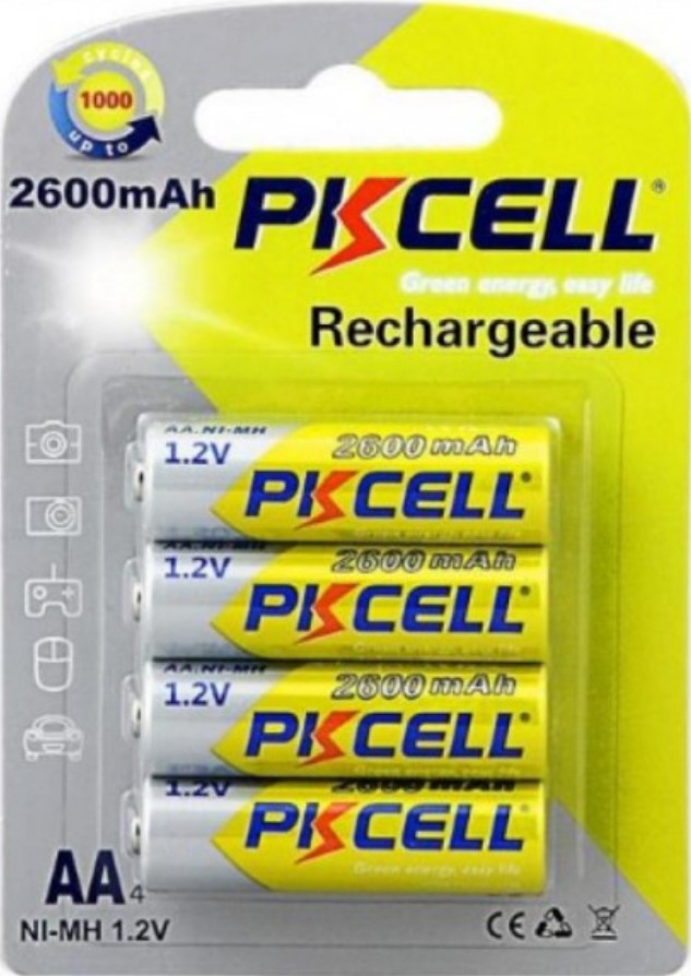 Аккумуляторы AA PkCell AA/HR06 2600mAh NiMH Blister/4pcs