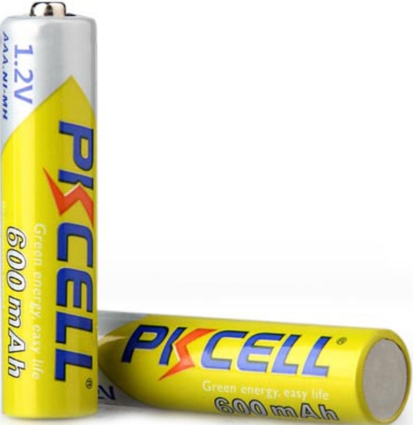 PkCell AAA 600mAh, 1.2V Ni-MH, 4pcs/card green