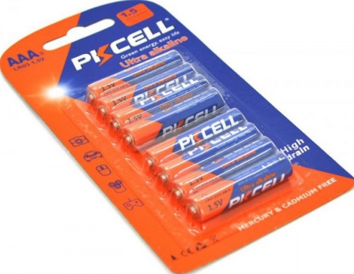 PkCell AAA/HR3, 1.5V, Blister/8pcs