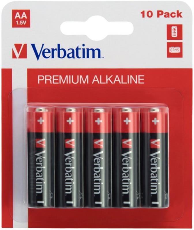 Батарейка Verbatim Alkaline AA/LR06 BL 10шт (49875) в інтернет-магазині, головне фото