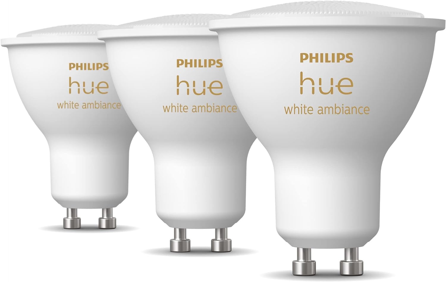 Розумна світлодіодна лампа Philips Hue GU10, 5W (50Вт), 2200K-6500K, Tunable white, ZigBee, 3шт. (929001953312) ціна 3728.40 грн - фотографія 2