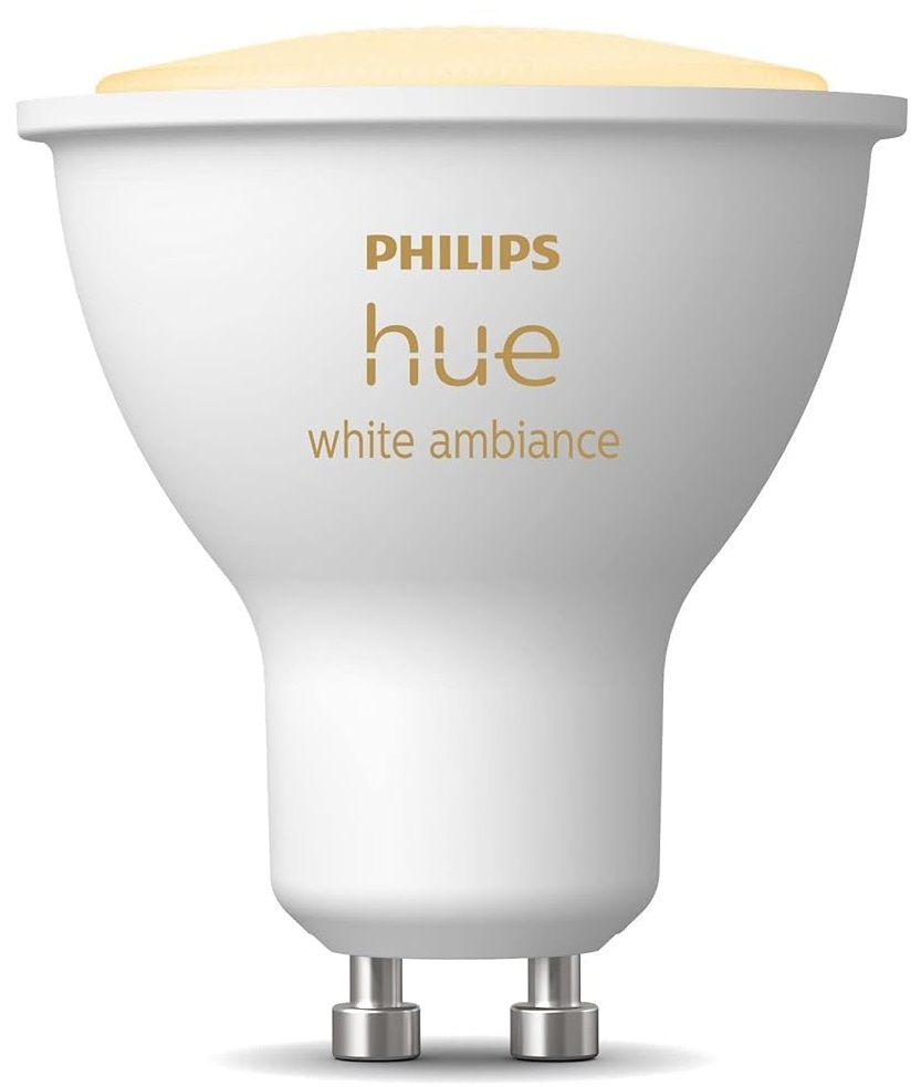 Розумна світлодіодна лампа Philips Hue GU10, 5W (50Вт), 2200K-6500K, Tunable white, ZigBee (929001953309) ціна 1856.40 грн - фотографія 2