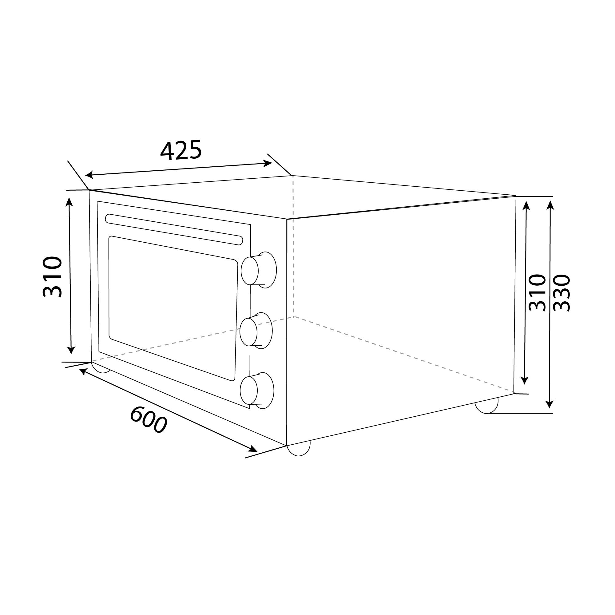 Ventolux Nika 45 (IVORY) 2G Габаритні розміри