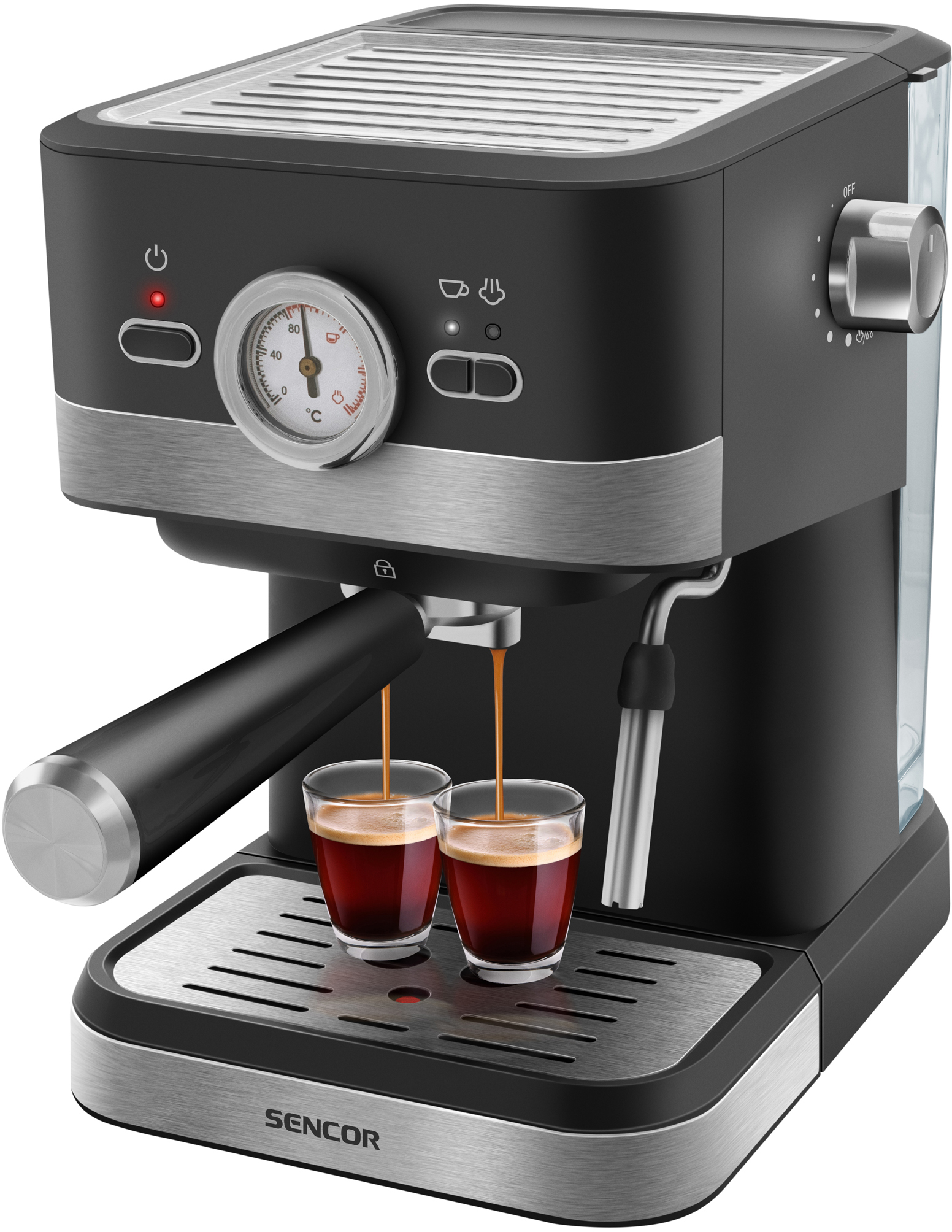 Характеристики кофеварка Sencor SES 1721BK
