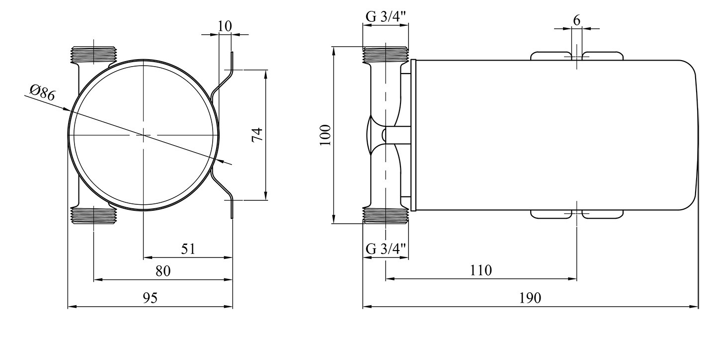 Forwater W 15G-15 Габаритні розміри