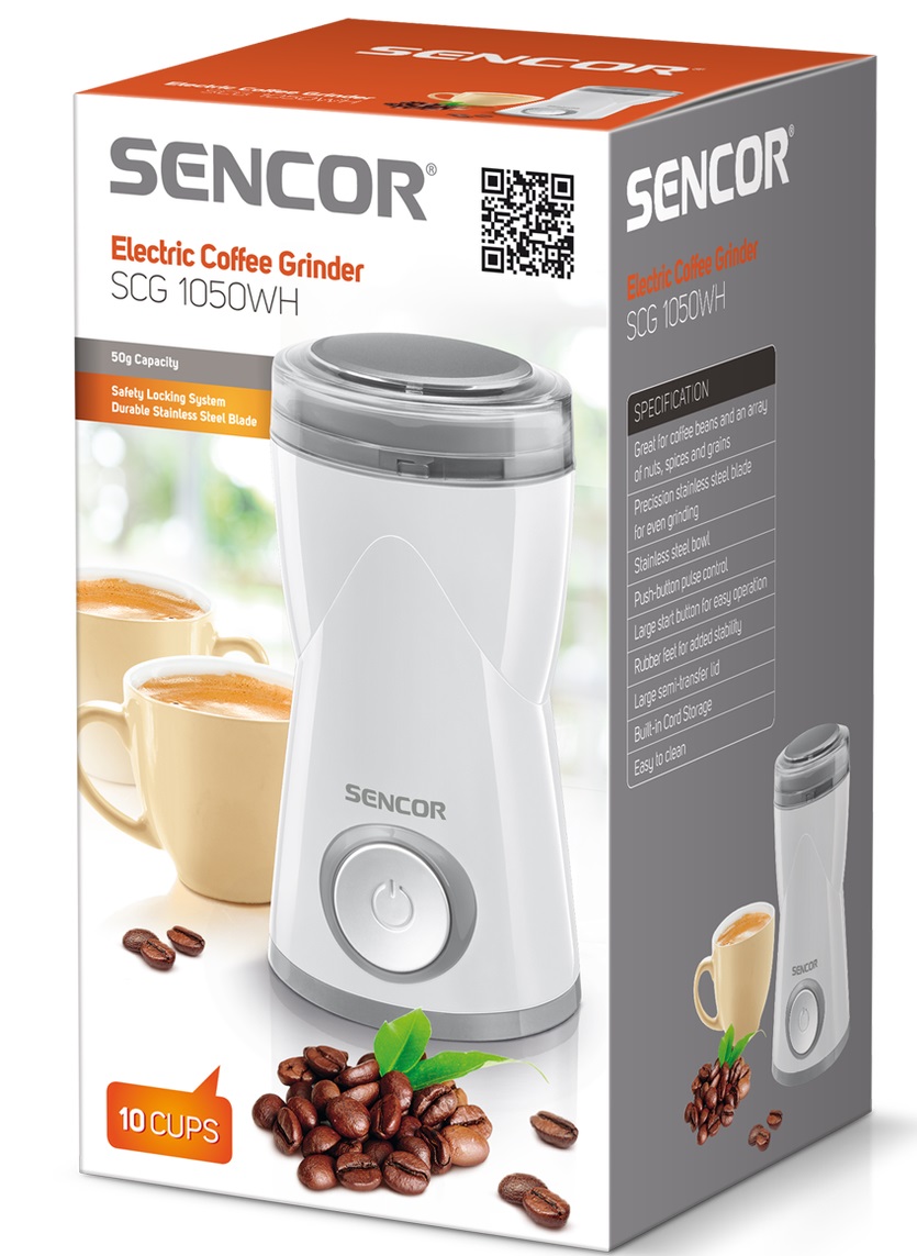 Кофемолка электрическая Sencor SCG1050WH цена 619.00 грн - фотография 2