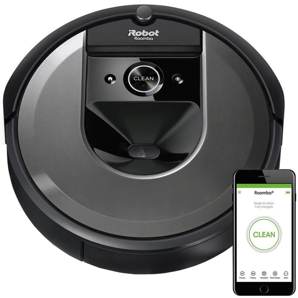 Черный робот-пылесос iRobot Roomba i7 (i715840/i715040)