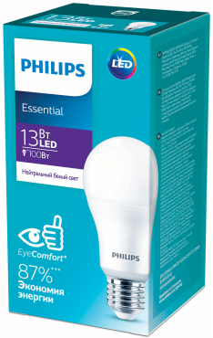 Лампочка Philips ESS LEDBulb 13W 1450lm E27 840 1CT/12RCA (929002305287) ціна 127.50 грн - фотографія 2