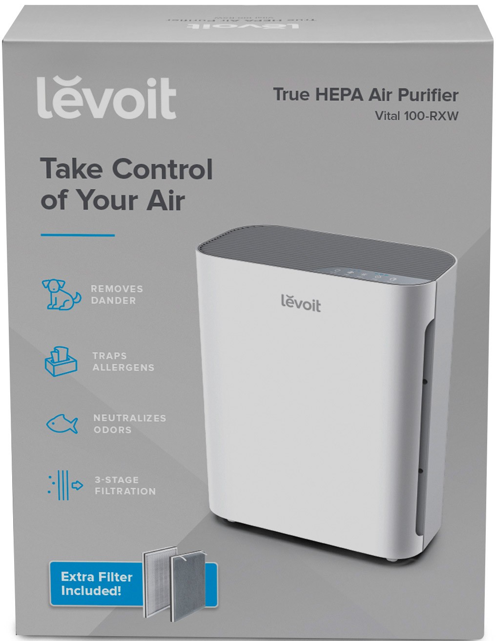 Очищувач повітря Levoit Air Purifier Vital100-RXW (HEAPAPLVNEU0028) зовнішній вигляд - фото 9