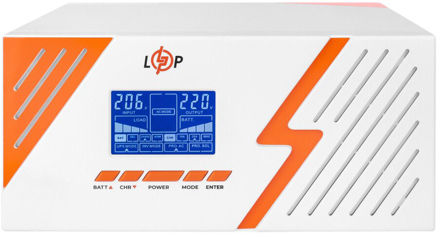 Джерело безперебійного живлення LogicPower 12V LPM-PSW-1500VA (1050Вт) White ціна 7308.00 грн - фотографія 2