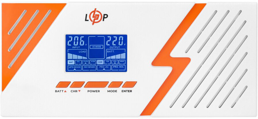 Джерело безперебійного живлення LogicPower 12V LPM-PSW-1500VA (1050Вт) White