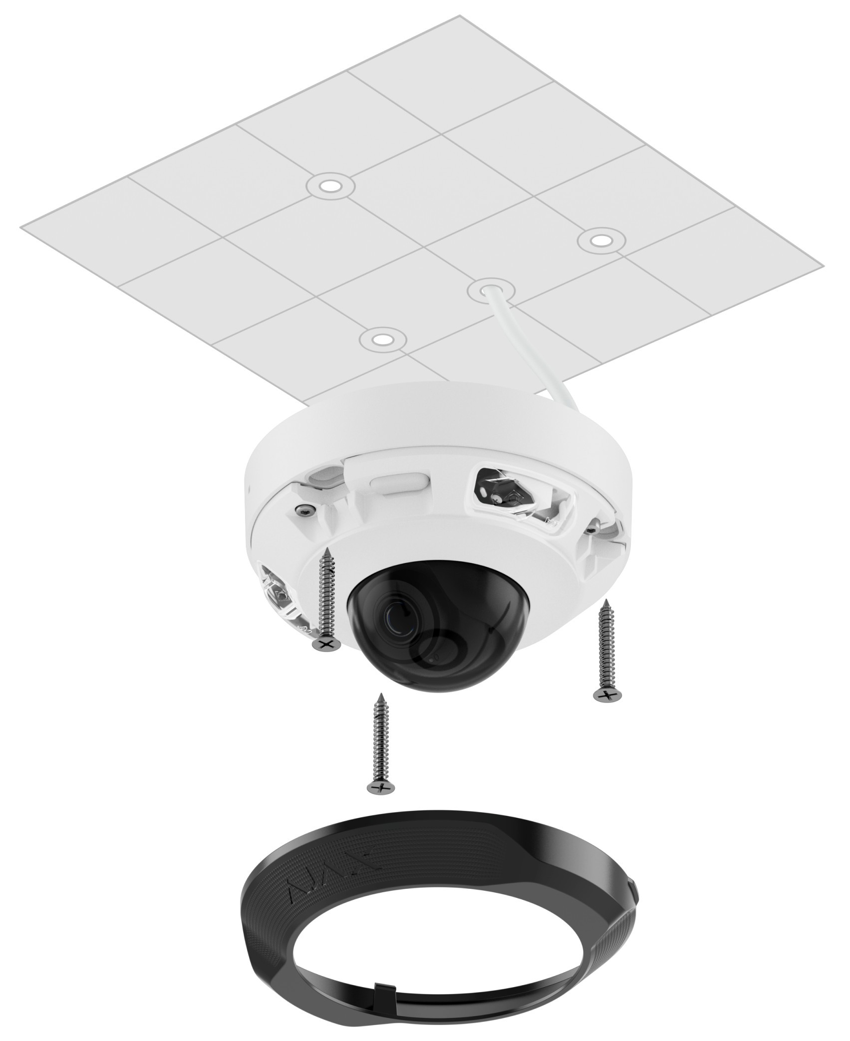 Камера відеоспостереження Ajax DomeCam Mini (8 Mp/2.8 mm) White ціна 0.00 грн - фотографія 2